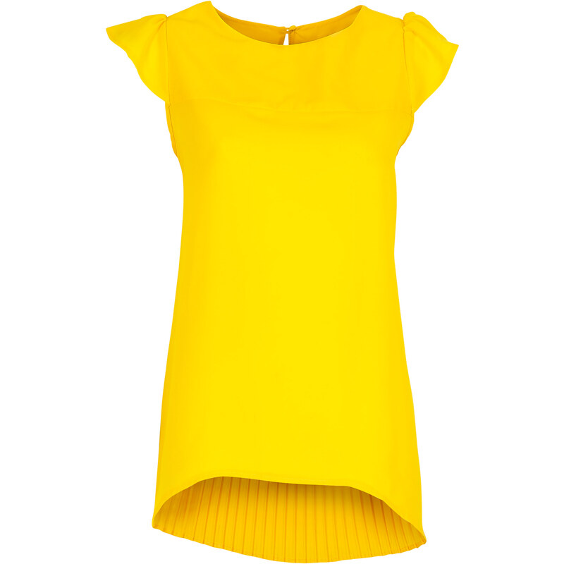 BODYFLIRT Bluse in gelb (Rundhals) von bonprix