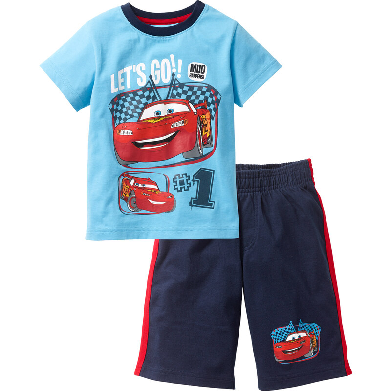 Disney CARS T-Shirt+Bermuda kurzer Arm in blau für Jungen von bonprix