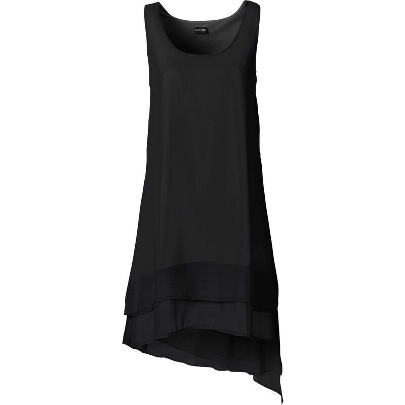BODYFLIRT Chiffon-Kleid ohne Ärmel in schwarz von bonprix