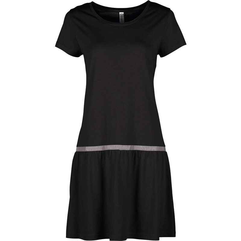 RAINBOW Shirtkleid/Sommerkleid kurzer Arm in schwarz (U-Boot-Ausschnitt) von bonprix