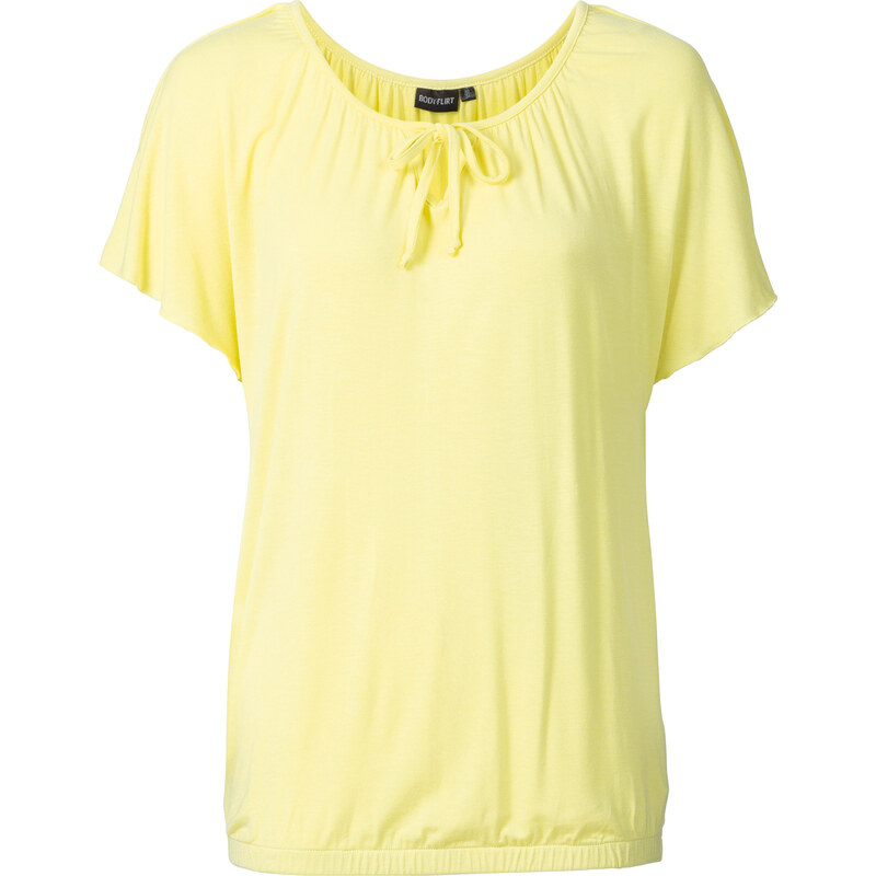 BODYFLIRT Shirt mit Gummizug kurzer Arm in gelb für Damen von bonprix