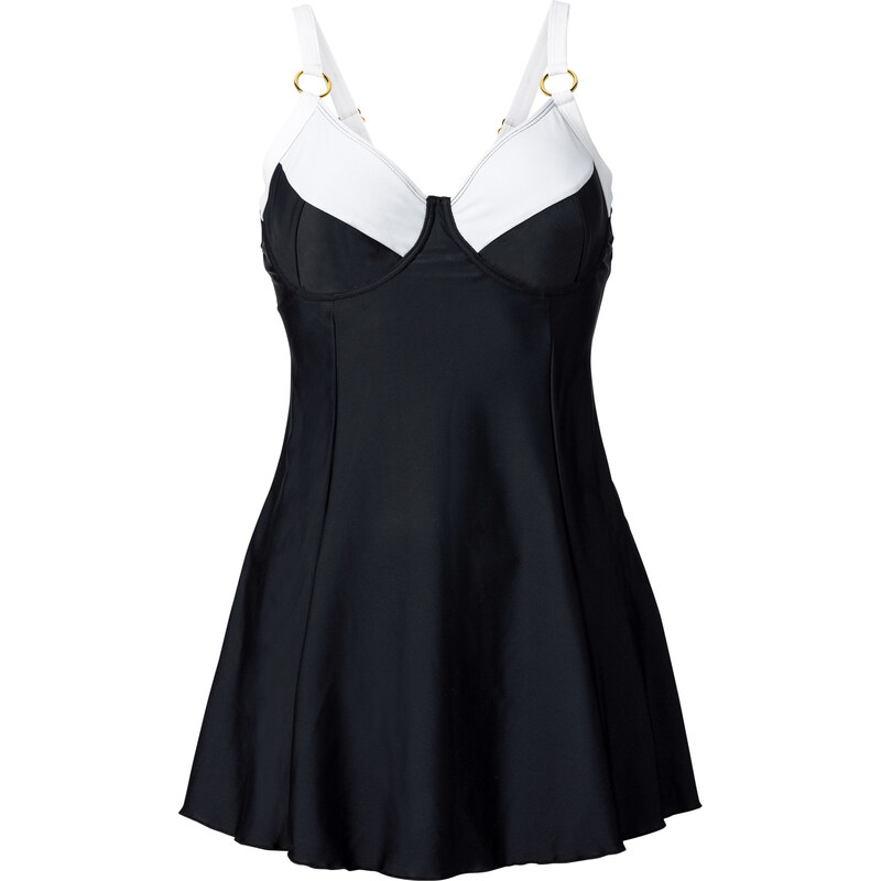bpc selection Bügel-Badeanzugkleid in schwarz für Damen von bonprix