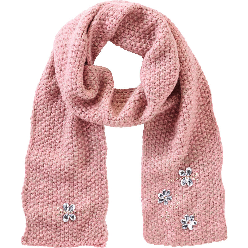 bpc bonprix collection Strickserie Schal mit funkelnden Steinen in rosa von bonprix