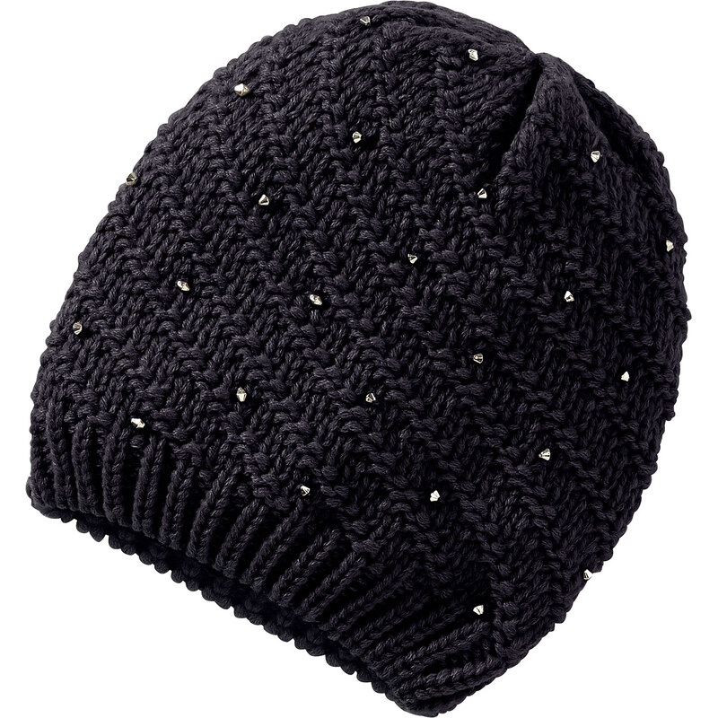 bpc bonprix collection Strickmütze mit funkelnden Steinen in schwarz für Damen von bonprix