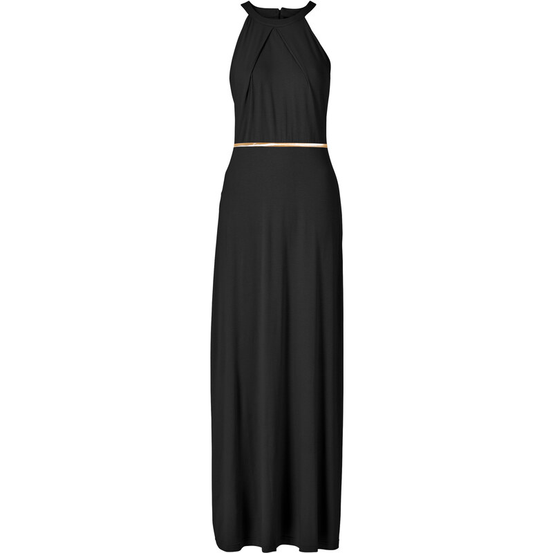 BODYFLIRT Maxi-Kleid mit Gürtel ohne Ärmel in schwarz von bonprix