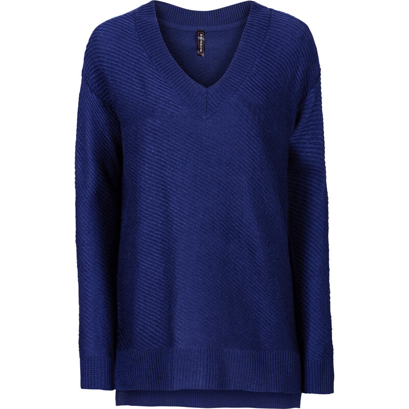 RAINBOW Oversize-Pullover langarm in blau für Damen von bonprix