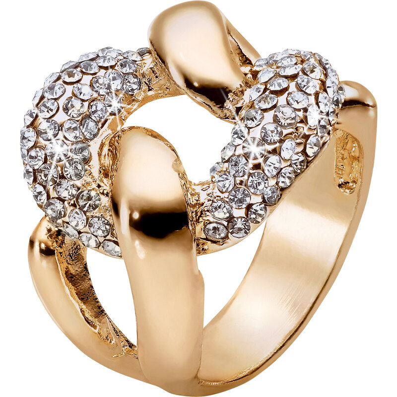 bpc bonprix collection Ring mit Kristallsteinen in gold für Damen von bonprix