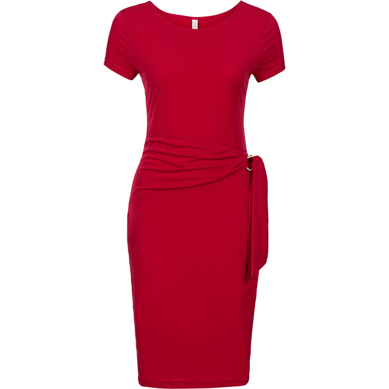 BODYFLIRT boutique Kleid mit Gürtel/Sommerkleid in rot von bonprix