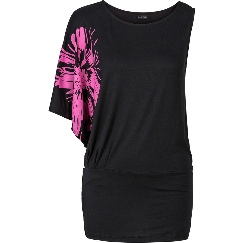 BODYFLIRT One-Shoulder-Shirt in schwarz für Damen von bonprix
