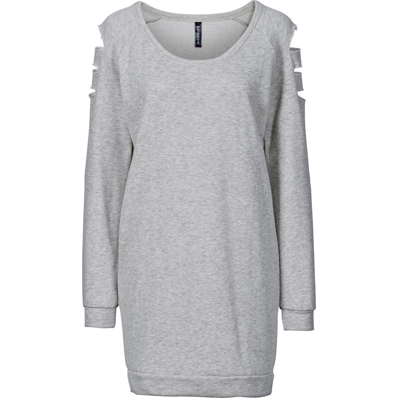 RAINBOW Sweatshirt mit Cut-Outs in grau für Damen von bonprix