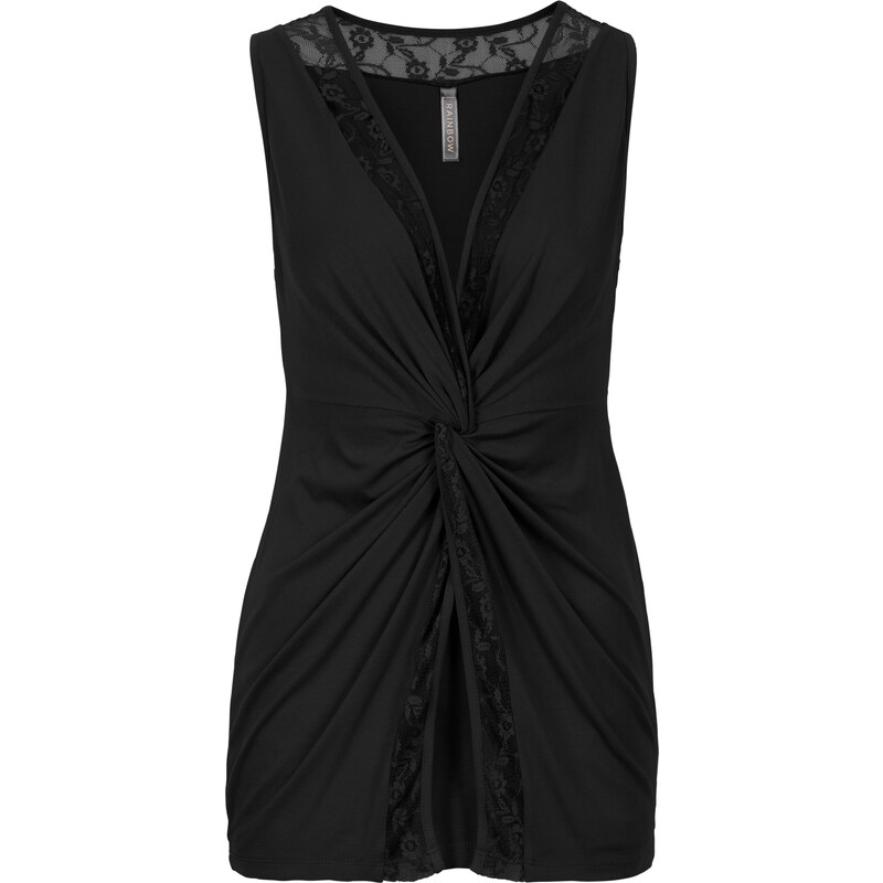 BODYFLIRT boutique Shirt ohne Ärmel in schwarz für Damen von bonprix