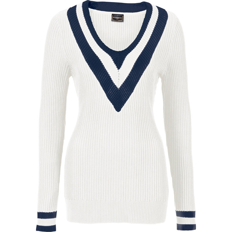 BODYFLIRT boutique Pullover langarm in weiß für Damen von bonprix