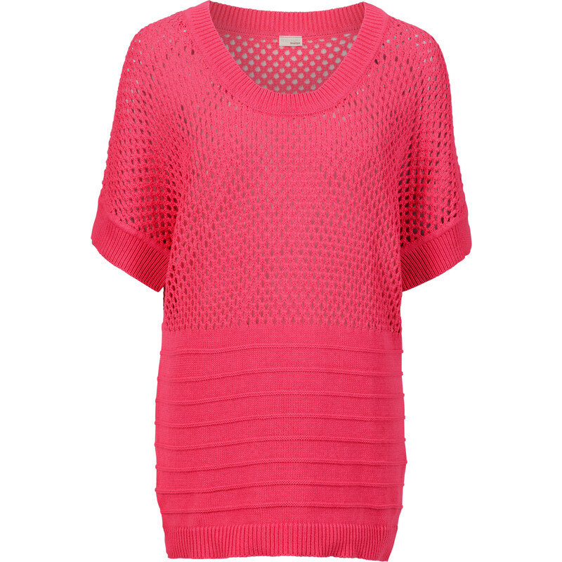 BODYFLIRT boutique Lochpullover in pink für Damen von bonprix
