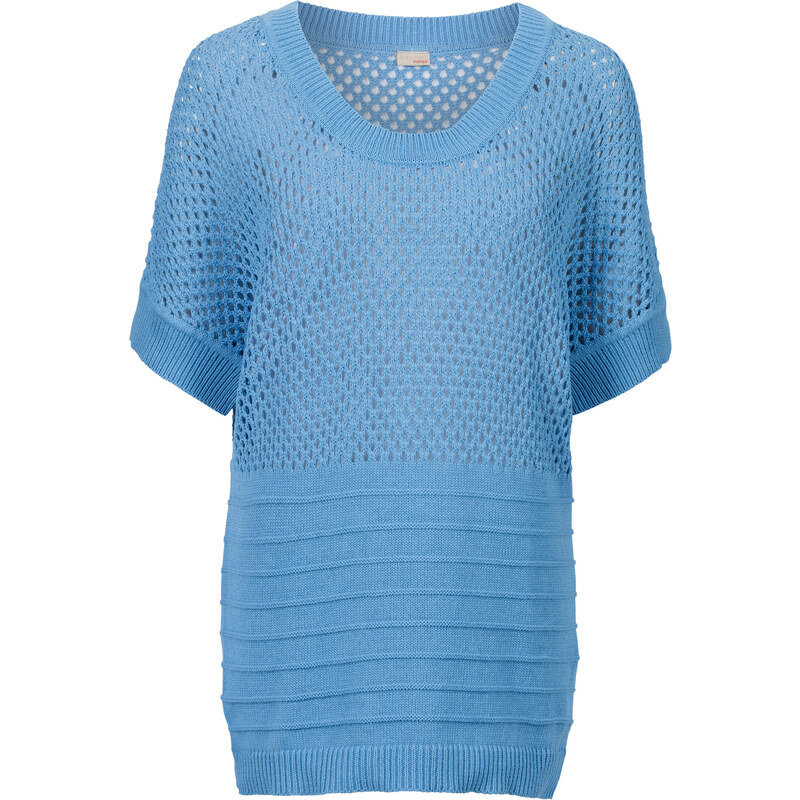 BODYFLIRT boutique Lochpullover in blau für Damen von bonprix