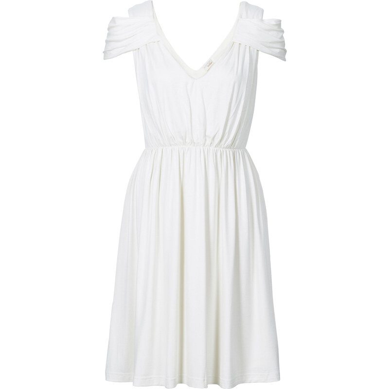 BODYFLIRT Jersey Kleid in weiß von bonprix