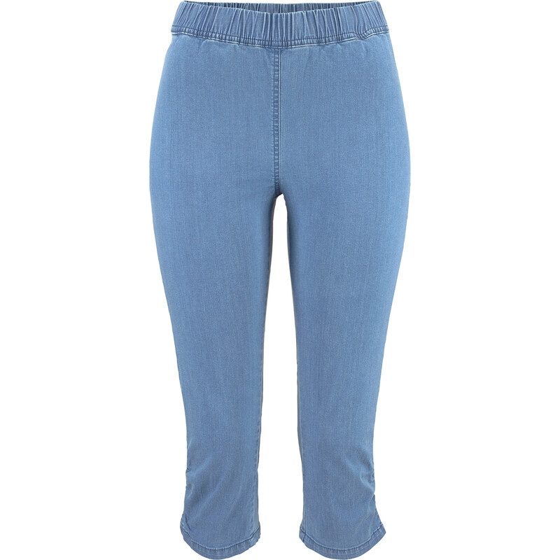 John Baner JEANSWEAR Capri-Jeansleggings mit Raffung in blau für Damen von bonprix