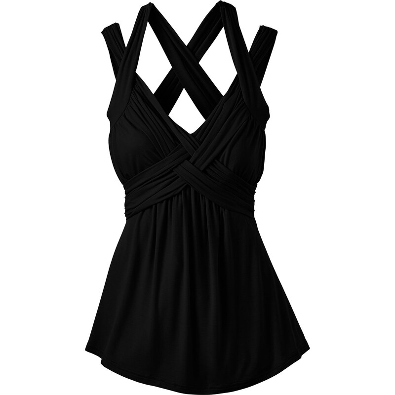 BODYFLIRT boutique Shirt ohne Ärmel in schwarz für Damen von bonprix