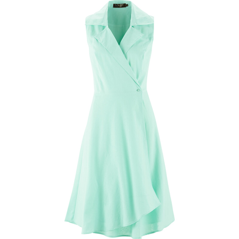 bpc selection Kleid mit Leinen in grün von bonprix