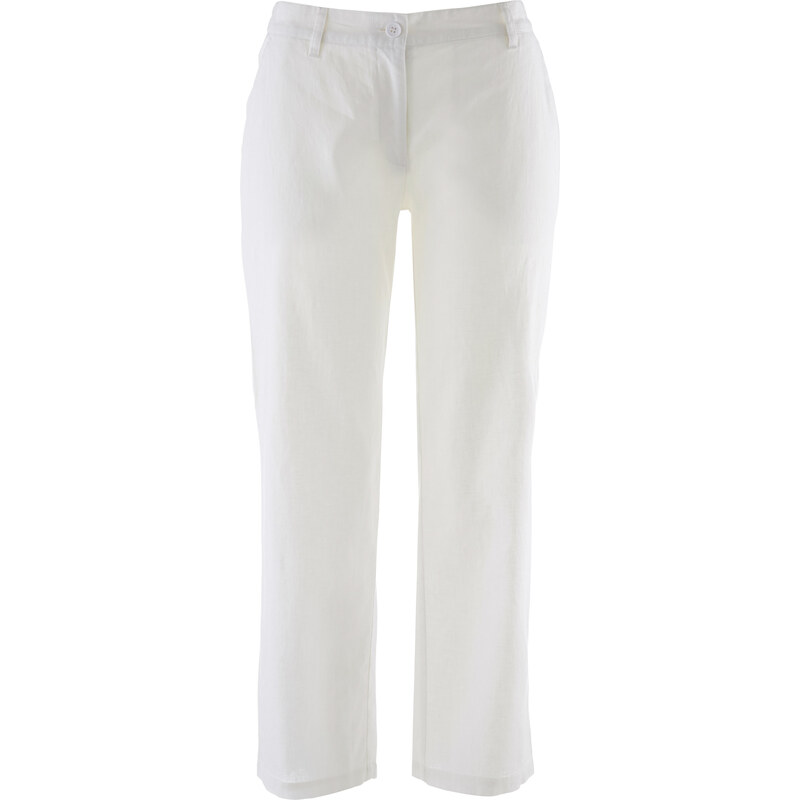 bpc selection 7/8-Hose mit Leinen in weiß für Damen von bonprix