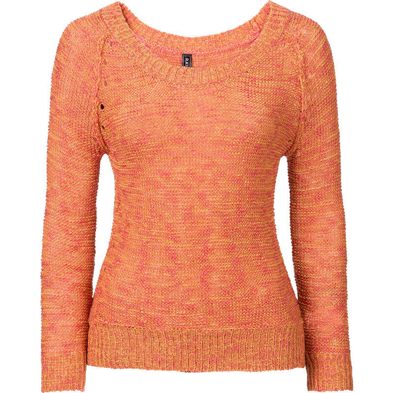 RAINBOW Pullover langarm in orange für Damen von bonprix