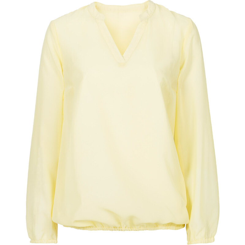 BODYFLIRT Bluse mit V-Ausschnitt langarm in gelb von bonprix