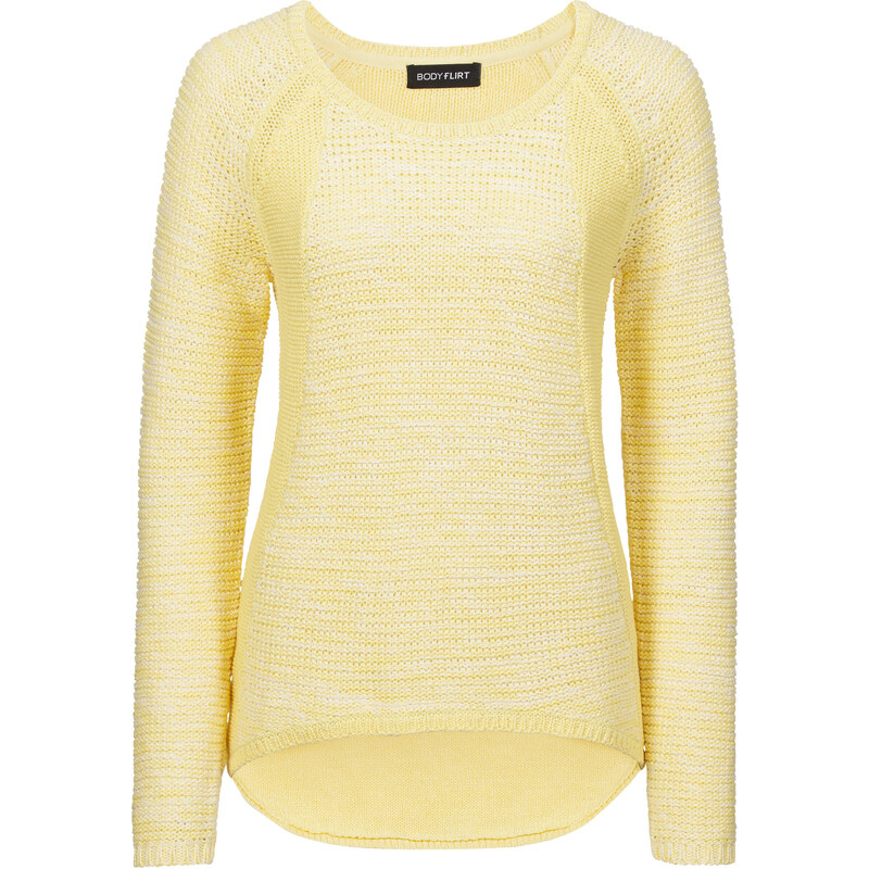 BODYFLIRT Langarm-Pullover in gelb für Damen von bonprix