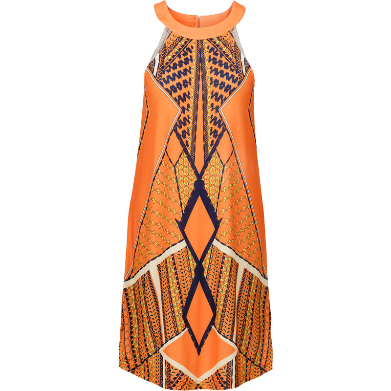 BODYFLIRT boutique Kleid ohne Ärmel in orange von bonprix