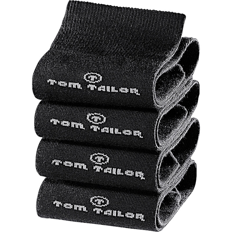 Tom Tailor Herrensocken (4er-Pack) in schwarz für Herren von bonprix