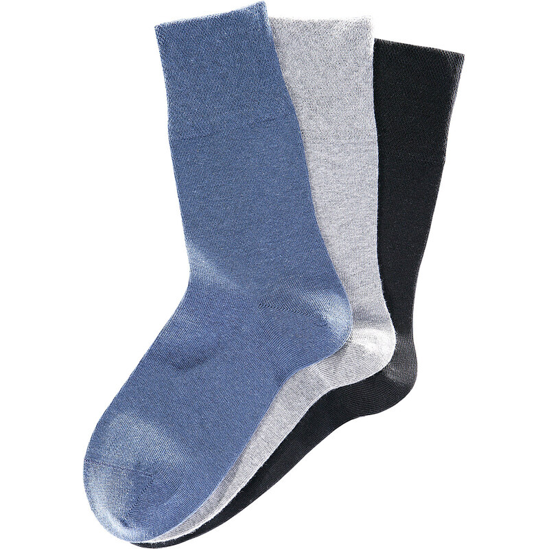 Rogo Socken (3er-Pack) in schwarz von bonprix
