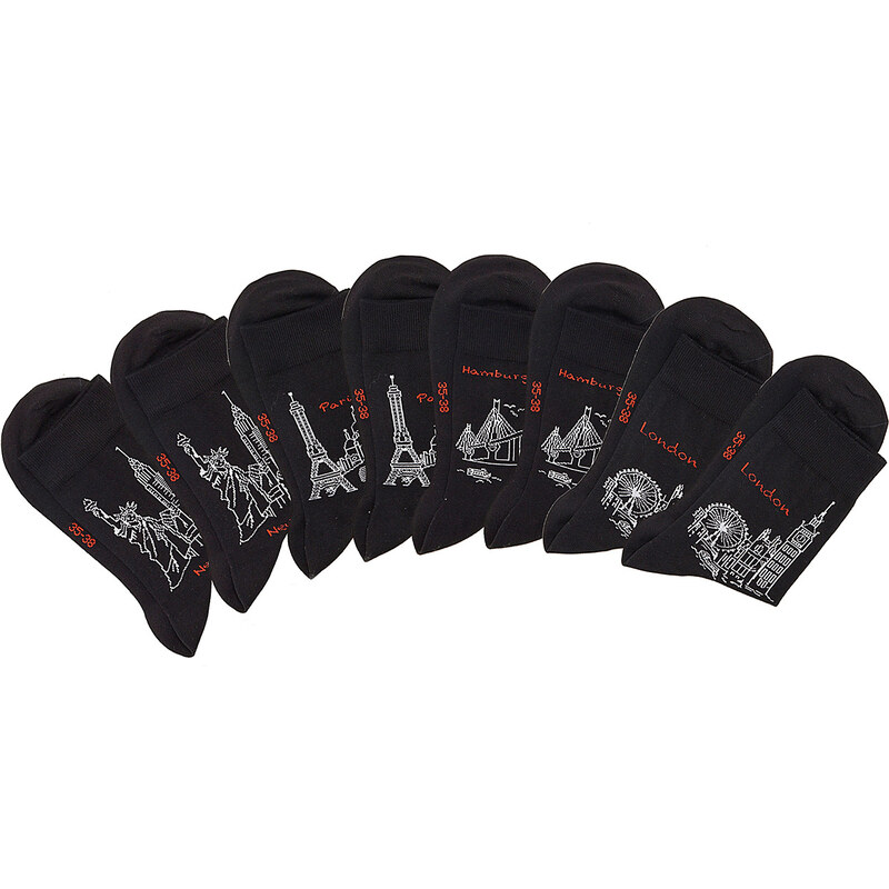 Arizona Socken (8er-Pack) in der Geschenkdose in schwarz von bonprix
