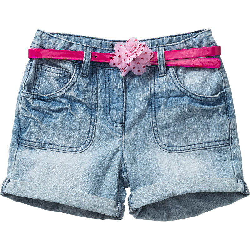 John Baner JEANSWEAR Jeans-Shorts mit Gürtel in blau für Mädchen von bonprix