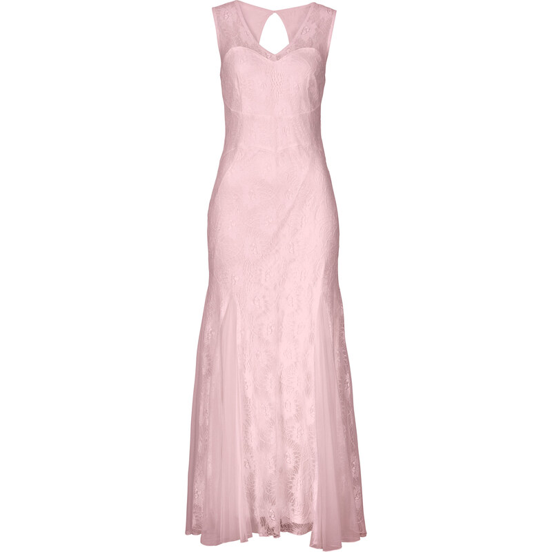 BODYFLIRT Kleid in rosa (V-Ausschnitt) von bonprix