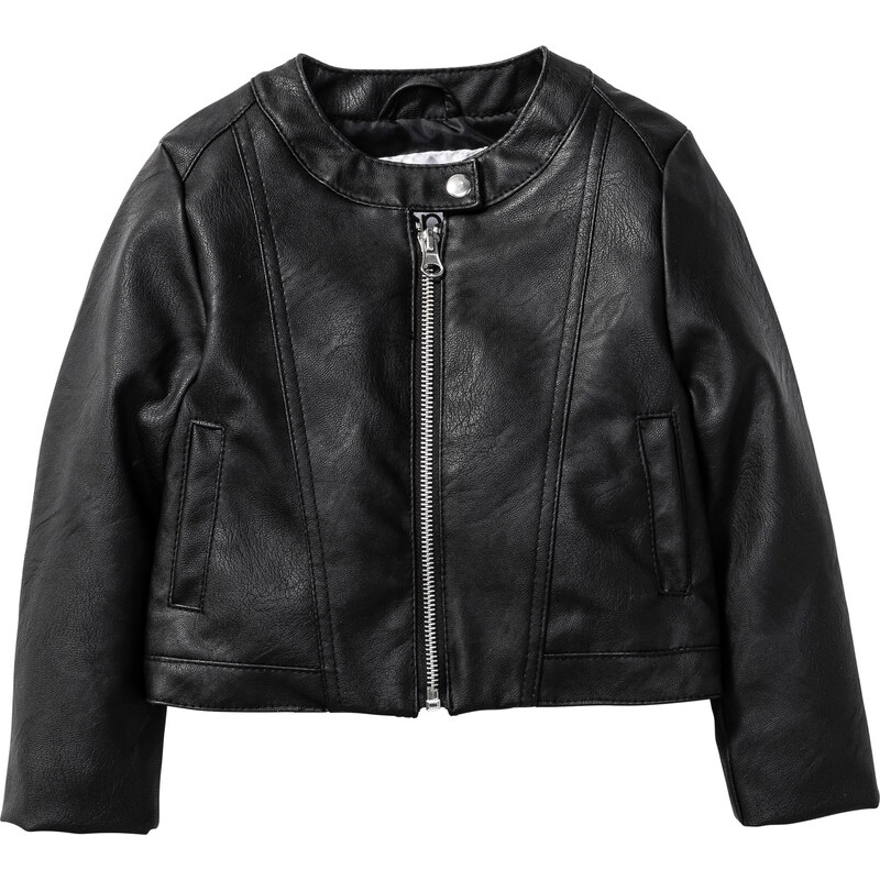 bpc bonprix collection Lederimitat-Jacke langarm in schwarz für Mädchen von bonprix