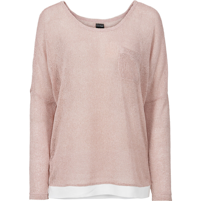 BODYFLIRT Pullover in rosa (Rundhals) für Damen von bonprix