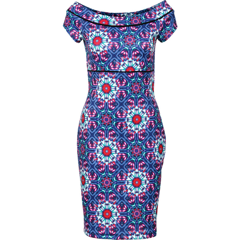BODYFLIRT boutique Kleid in Scubaoptik/Sommerkleid in blau von bonprix