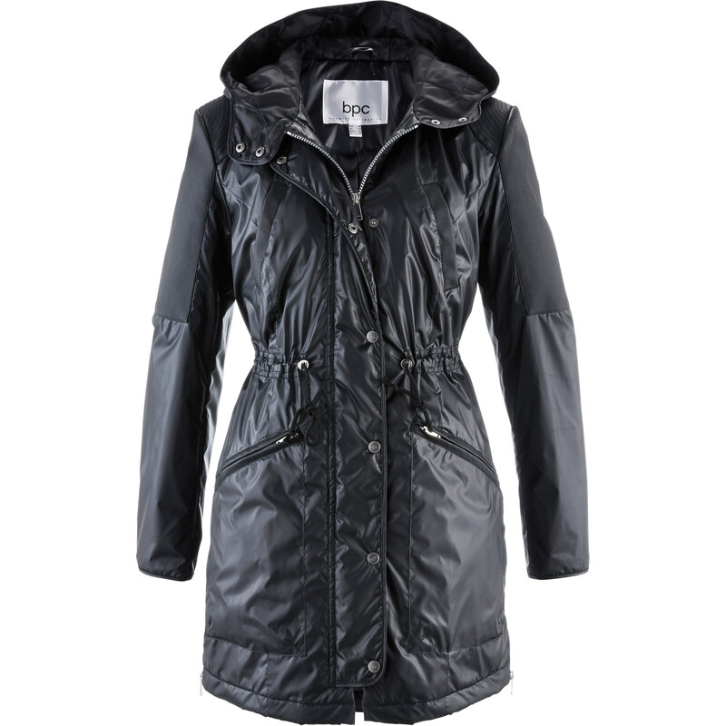 bpc bonprix collection Parka-Mantel mit leichter Wattierung langarm in schwarz für Damen von bonprix
