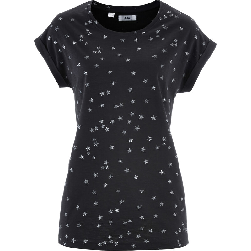 bpc bonprix collection Boxy-Shirt, Halbarm in schwarz für Damen von bonprix
