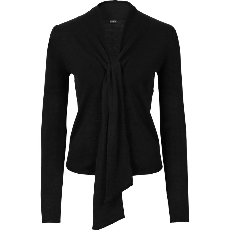 BODYFLIRT Pullover mit Schluppe langarm in schwarz für Damen von bonprix