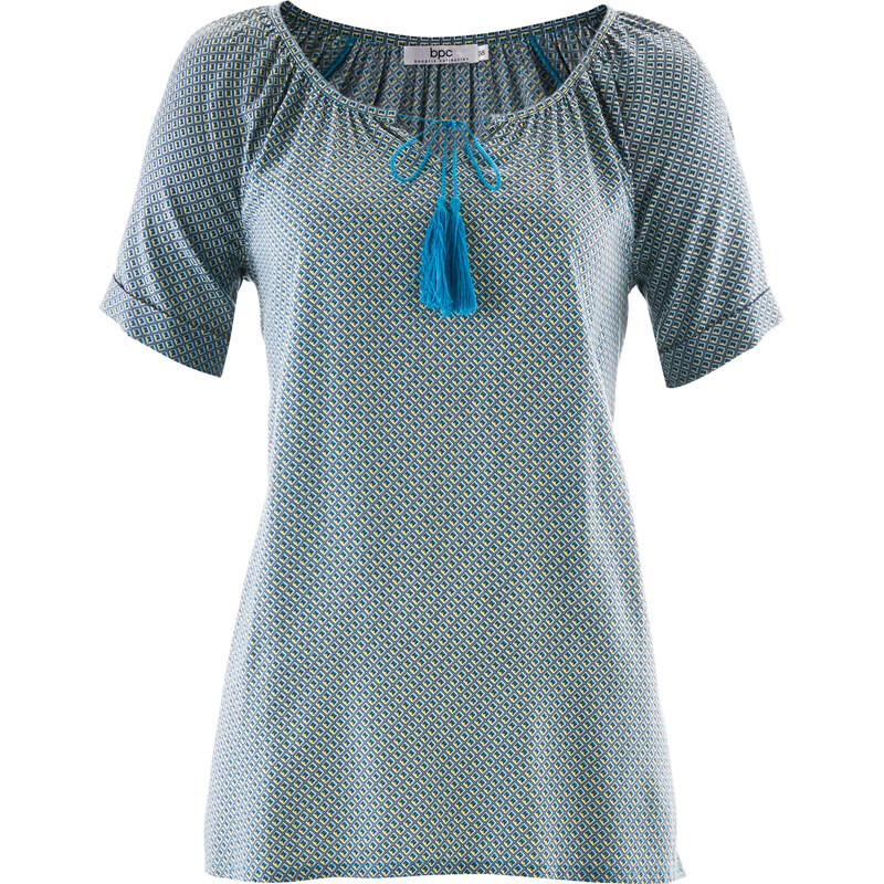 bpc bonprix collection Bluse mit halblangen Ärmeln halber Arm in blau von bonprix