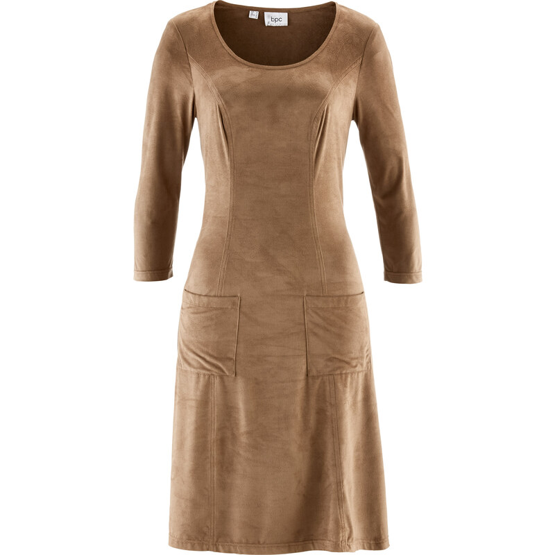 bpc bonprix collection Kleid in Stretch-Qualität 3/4 Arm in braun von bonprix