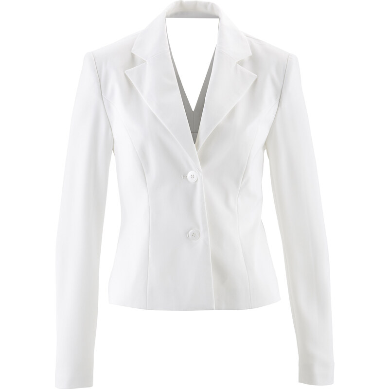 bpc selection premium Premium Blazer mit Rückenausschnitt langarm in weiß für Damen von bonprix