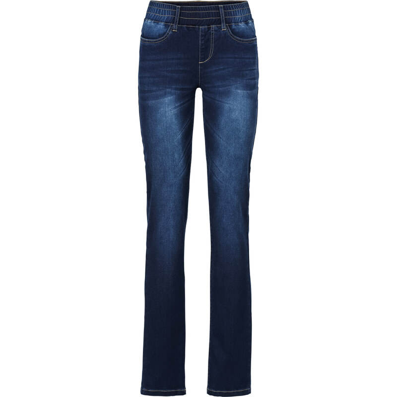 John Baner JEANSWEAR Schlupf-Power-Stretch-Jeans, Kurz in blau für Damen von bonprix