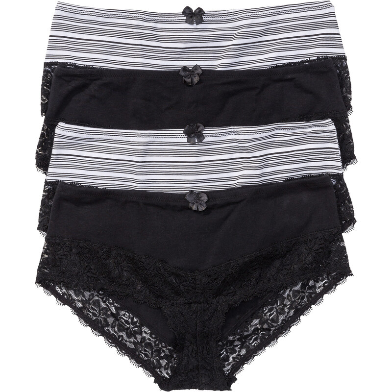 bpc selection Panty (4er-Pack) in schwarz für Damen von bonprix