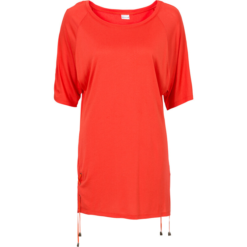 BODYFLIRT Shirt mit Schnürung kurzer Arm in orange für Damen von bonprix