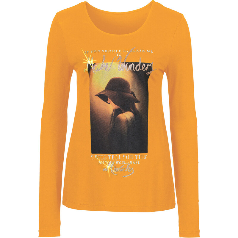 BODYFLIRT Langarmshirt in orange für Damen von bonprix