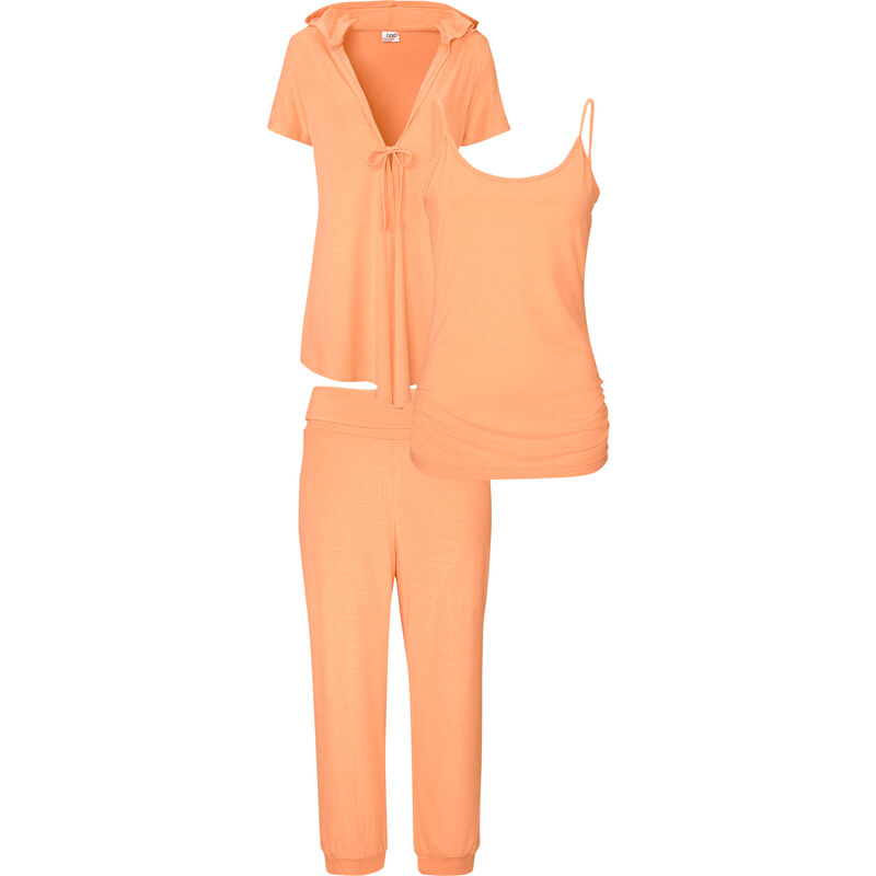 bpc bonprix collection Wellness-Anzug mit Beutel (3-tlg.) halber Arm in orange für Damen von bonprix