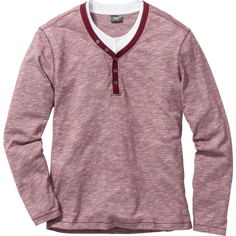 bpc bonprix collection 2-in-1-Langarmshirt Regular Fit in rot für Herren von bonprix