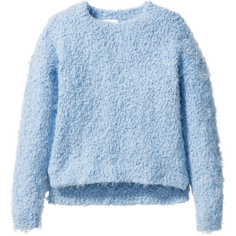bpc bonprix collection Flauschiger Pullover langarm in blau für Mädchen von bonprix