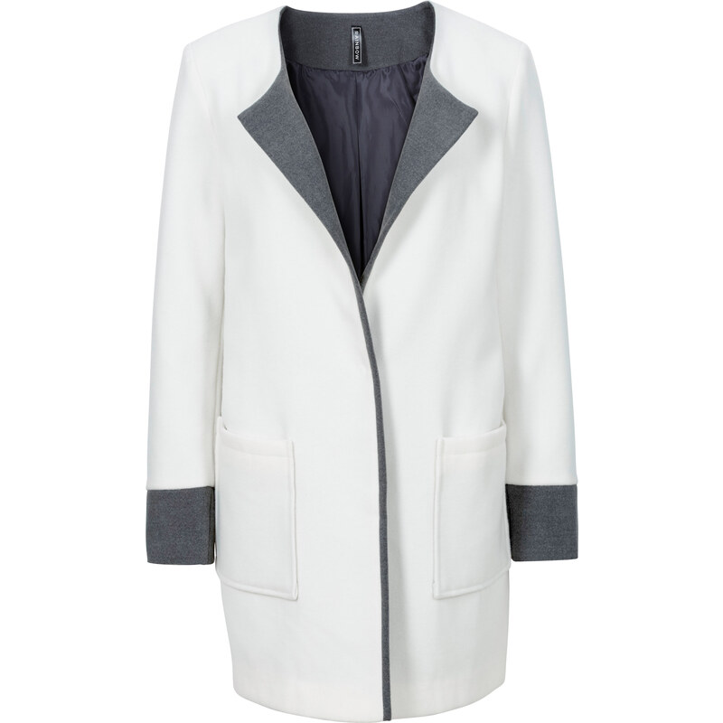 RAINBOW Oversized Mantel langarm in weiß für Damen von bonprix