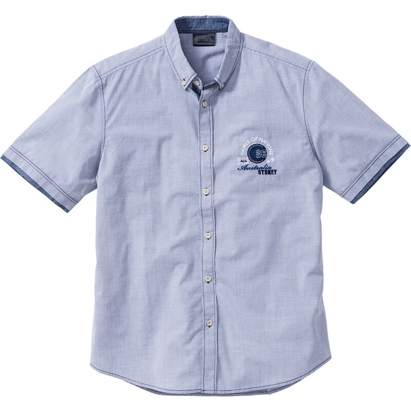 bpc selection Kurzarmhemd Regular Fit in blau von bonprix